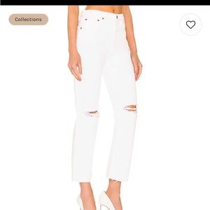 NWT Redone 70s Stove Pipe Jeans in White Sz 31